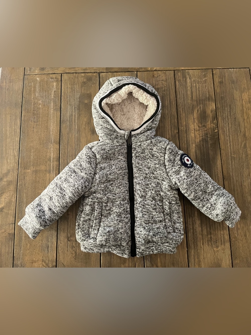 Ben Sherman Gray Sherpa-Lined Hooded Jacket Infant size 18mo